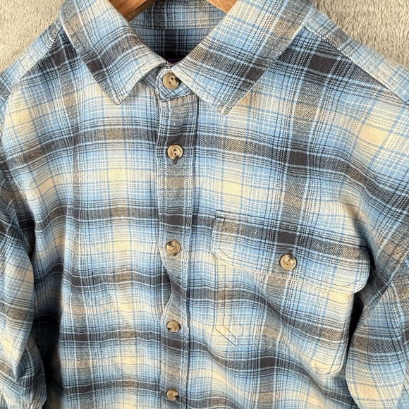 Patagonia Conversion Fjord Flannel Shirt Mens M Blue Cotton Outdoors Casual - Picture 4 of 9